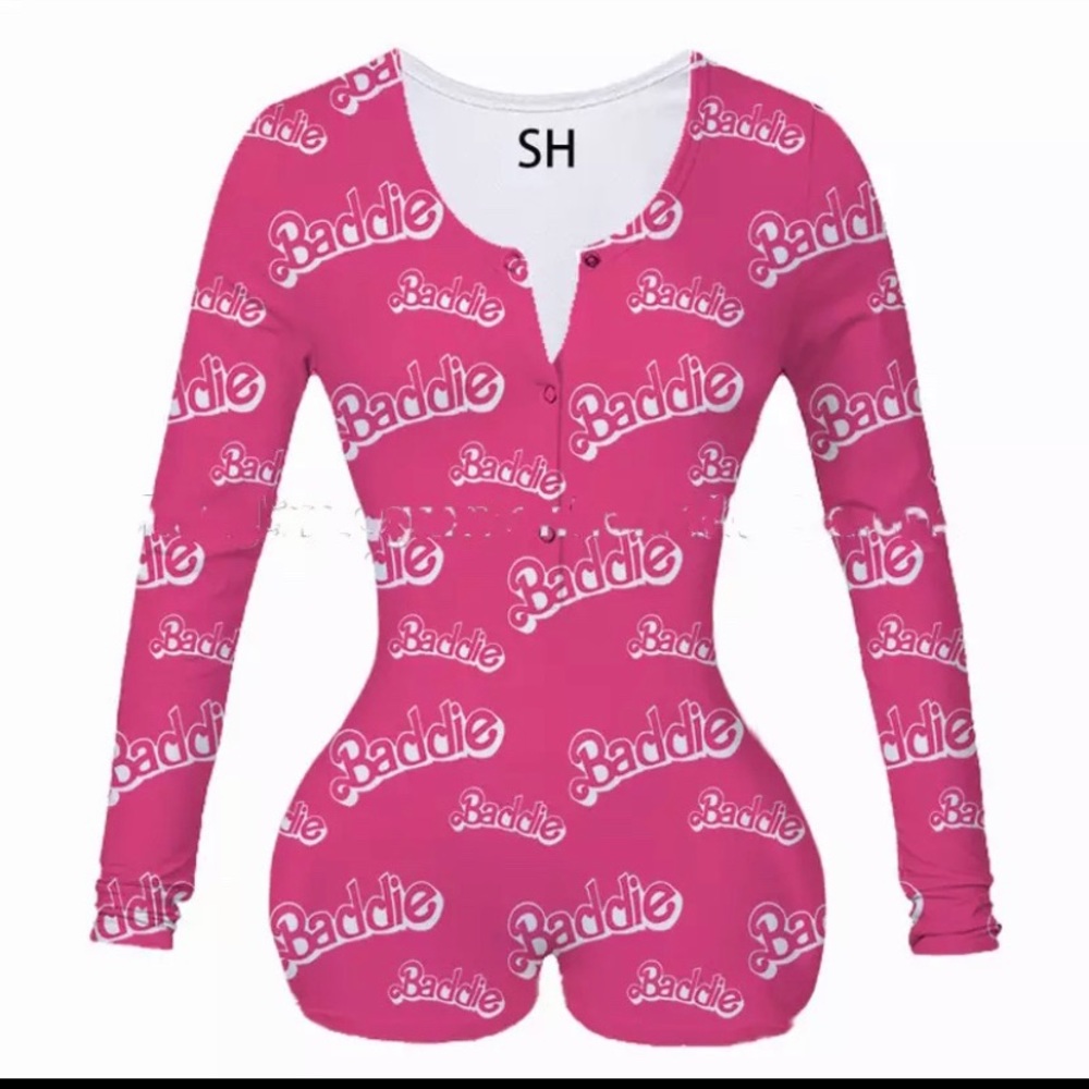 “Baddie” onesie sexy lingerie pjs